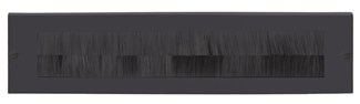Formani LB535BI BASICS briefplaat met tochtborstel pvd gunmetal