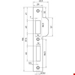 Nemef sluitplaat p646/17 RVS recht draairichting 2-4 korte lip