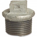 Plug met kraag en vierkant - Fig.290 - Staal verzinkt - buiten - 3"