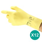 Ansell AlphaTec® 87-086 rubberen werkhandschoenen geel maat 9/L - 12 paar