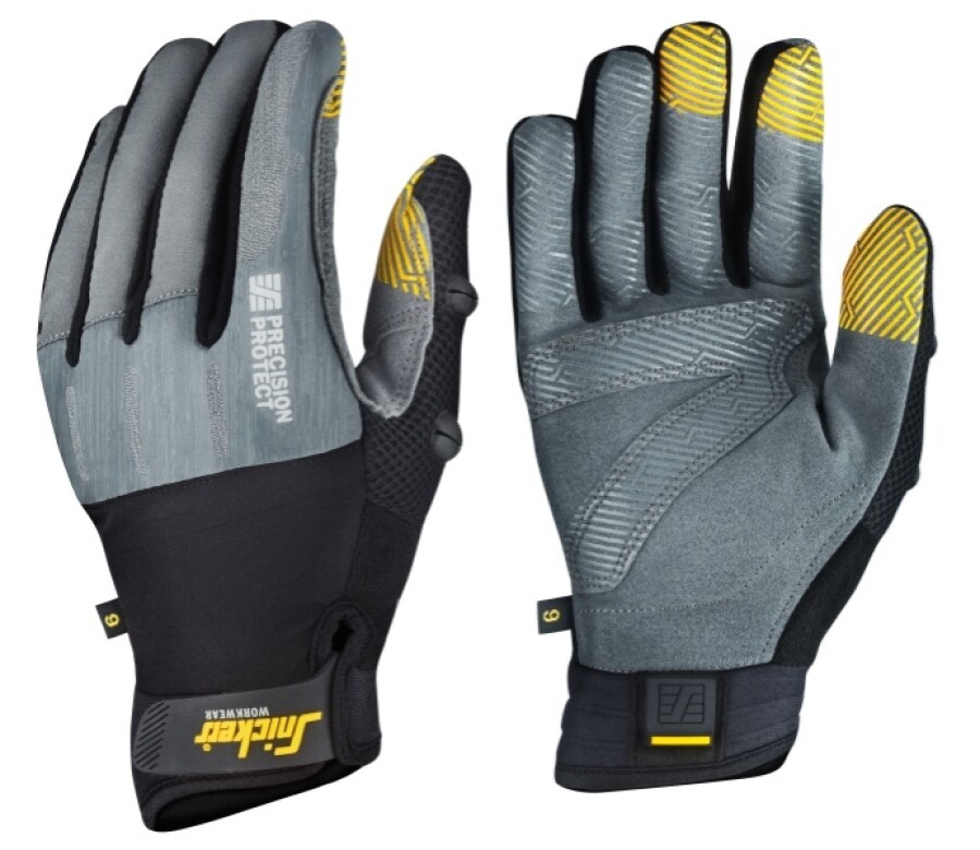Snickers Workwear werkhandschoenen Precision Protect - 9574 - zilvergrijs - maat 10