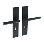 Intersteel deurkruk met schild - Jura - SL 72 - mat zwart