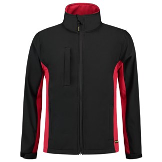 Tricorp softshell jack - Bi-Color - Workwear - 402002 - zwart/rood - maat XXL