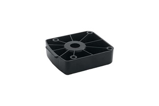 keukenstelpoot montageblok - opschroevend - zwart kunststof
