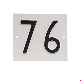 Besbo huisnummerplaat - Nr.  76                       - aluminium 