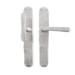 Dauby deurkruk op schild - Pure PHTL"T+L" / P40 - mat wit brons - blind