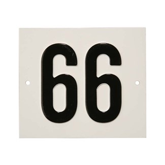Besbo huisnummerplaat - Nr. 66 - aluminium