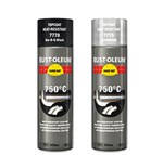 Rust-Oleum deklaag hittebestendig - Hard Hat - aluminium - zijdeglans - 0.5l - spuitbus