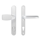 AXA veiligheidsbeslag smal knop/kruk - SKG*** met kerntrekbeveiliging - Oval Plus Wing-knop+kruk U - PC92 - alu. F1