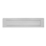 Intersteel briefplaat rechthoekig - met klep/regenrand - 340x75 mm - RVS geborsteld