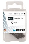 Witte torx bit MAXX Impact [3x] - 1/4'' - T 25 - 38mm  