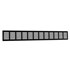 Nedco op-/inbouw plintrooster - 600x80mm - zwart - aluminium