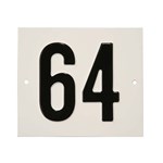 Besbo huisnummerplaat - Nr. 64 - aluminium