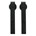 Intersteel set van 2 hangrollen - voor schuifdeursysteem 450101 - mat zwart