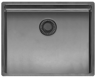 Reginox New York 5040 R10 vlak+onderbouw Comfort spoelbak - Gun Metal
