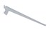 Element drager enkel - wit - 25 cm - 2-haaks