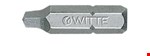 Witte bits vierkant - 1/4" - 25 mm - Robertson 2