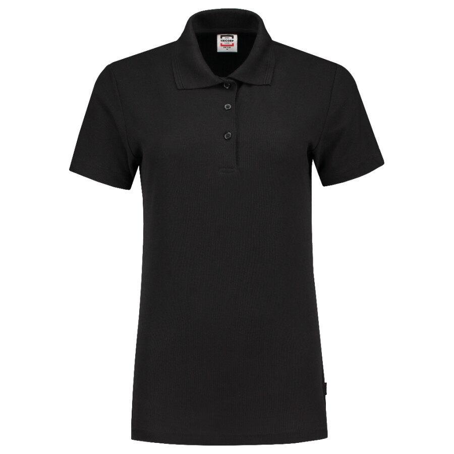 Tricorp Casual 201006 Dames fitted poloshirt Zwart maat 5XL