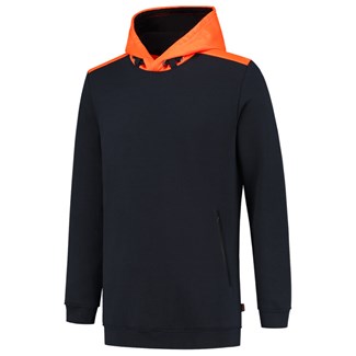 Tricorp sweater met capuchon - High-Vis - ink-fluor orange - maat M