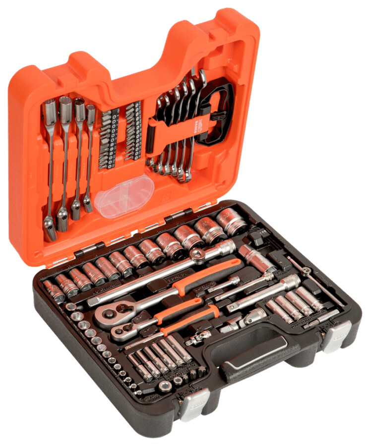 Bahco dopsleutelset met ringsteeksleutelset - 1/4inch + 1/2inch - 92-delig - S910