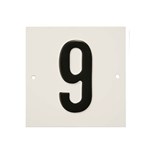 Besbo huisnummerplaat - Nr. 9 - aluminium