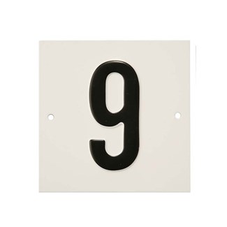 Besbo huisnummerplaat - Nr. 9 - aluminium