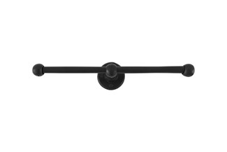 Dauby toiletrolhouder dubbel - Pure Plus - verouderd ijzer zwart - 300 mm