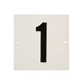 Besbo huisnummerplaat - Nr. 1 - aluminium        