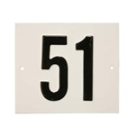 Besbo huisnummerplaat - Nr.    51                     - aluminium 