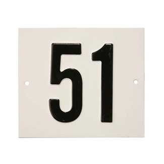 Besbo huisnummerplaat - Nr.    51                     - aluminium 