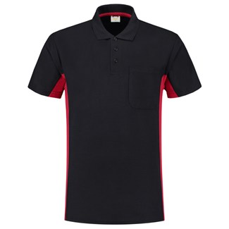 Tricorp Workwear 202002 Bi-color unisex poloshirt Marine blauw Rood 3XL