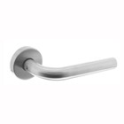 Intersteel deurkruk met rozet - Recht - RVS geborsteld