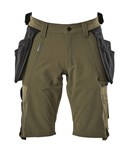 Mascot Advanced short - 17149-311 - afritsbare spijkerzakken - mosgroen - maat C46