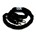 DX anti diefstalketting - gehard staal - Ø 8 mm - 900 mm - zwart