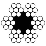 DX staaldraadtouw/staalkabel - verzinkt 2mm - haspel a 50 meter 