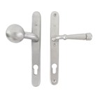 Dauby veiligheidsbeslag knop/kruk - Pure TOP + PH1830 - mat wit brons - profielcilinder 92 mm