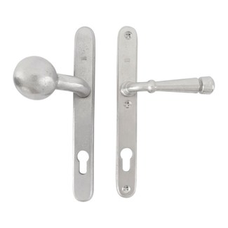 Dauby veiligheidsbeslag knop/kruk - Pure TOP + PH1830 - mat wit brons - profielcilinder 92 mm