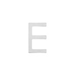 Intersteel huisletter E - 100 mm - RVS geborsteld