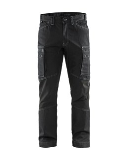 Blåkläder 1459 service werkbroek denim stretch - zwart maat 50