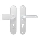 AXA veiligheidsbeslag knop/kruk - SKG*** met kerntrekbeveiliging - Oval Plus Wing-knop+kruk U - PC72 - alu. F1