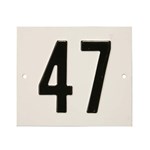 Besbo huisnummerplaat - Nr. 47 - aluminium