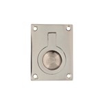 Intersteel luikring - rechthoekig - 65x49 mm - nikkel