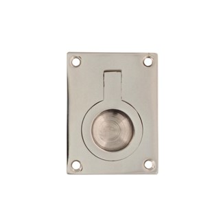 Intersteel luikring - rechthoekig - 65x49 mm - nikkel
