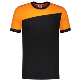 Tricorp 102006 T-shirt bicolor Naden - zwart/oranje - maat XXL