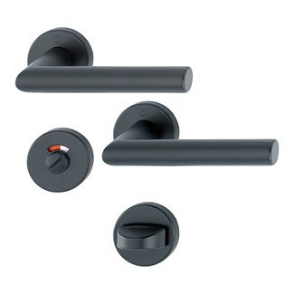 HOPPE Amsterdam deurkruk met wc-rozet zwart - SnelstiftPlus