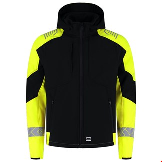 Tricorp Softshell Capuchon Reflective Redefined 406111 Black/Yellow - maat M
