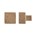 Dauby meubelknop - Pure PQ-45 - ruw brons - 45 mm