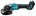Makita haakse accu slijpmachine - GA008GM201 - 40V Max - 125mm - 2x4.0 Ah accu en lader- met vastzetschakelaar - in Mbox