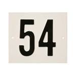 Besbo huisnummerplaat - Nr. 54 - aluminium