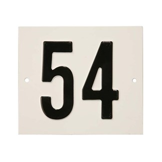 Besbo huisnummerplaat - Nr. 54 - aluminium